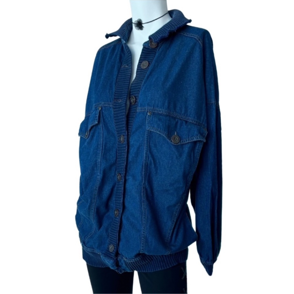 Collectible Vintage Gene Ewing BIS Denim Bomber Jacket | Oversized Unisex - Picture 1 of 11